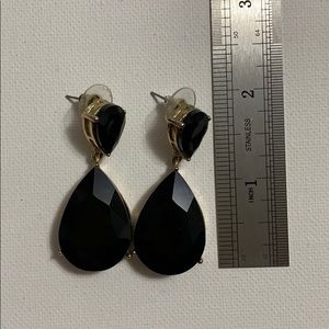 Black statement earrings